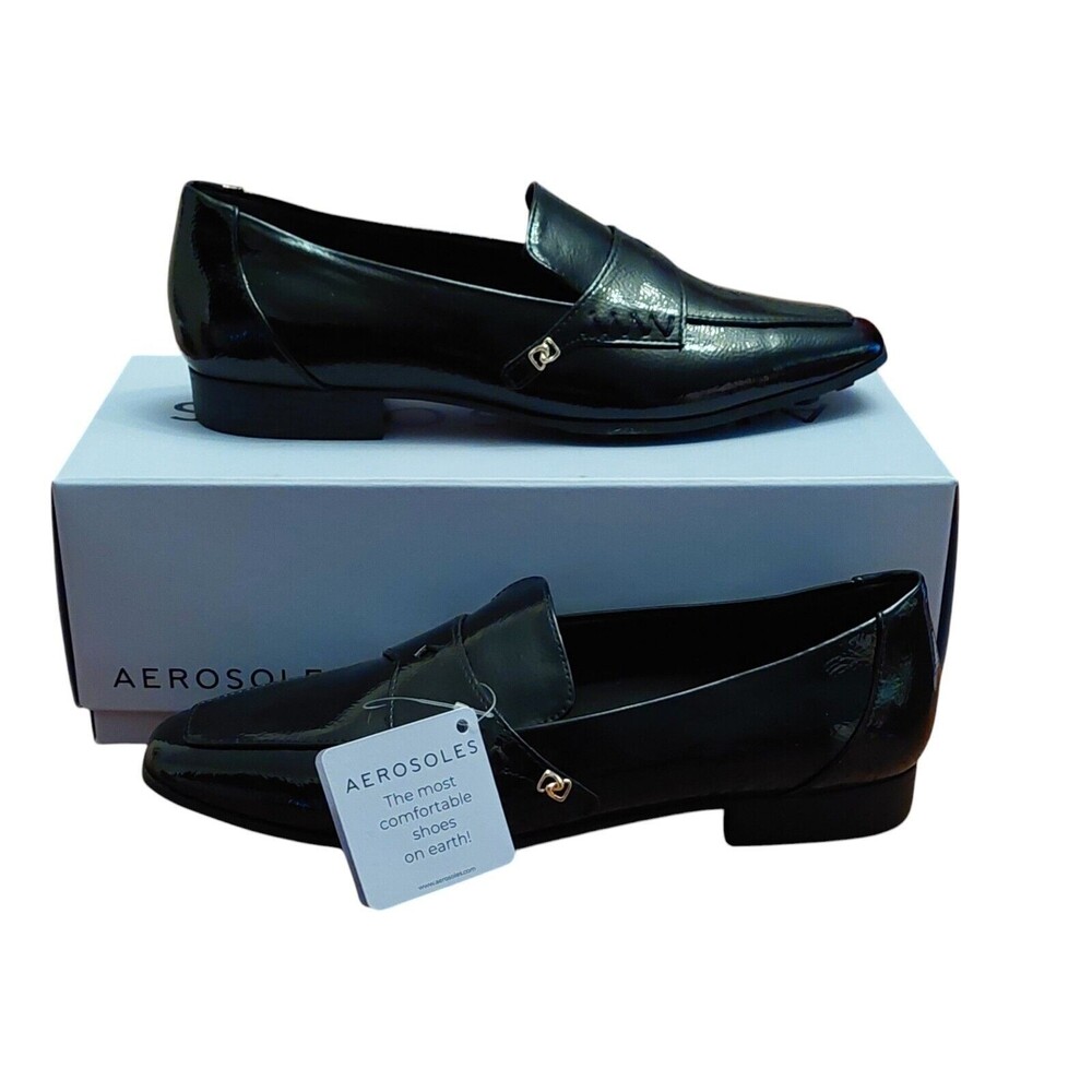 Aerosoles Patent Leather Loafers Slip On Shoes Praia women 7 new